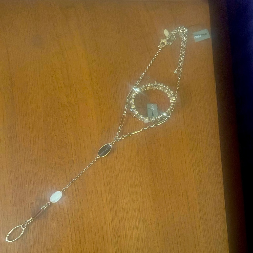 Chico’s Matching Bracelet and adjustable necklace Gold